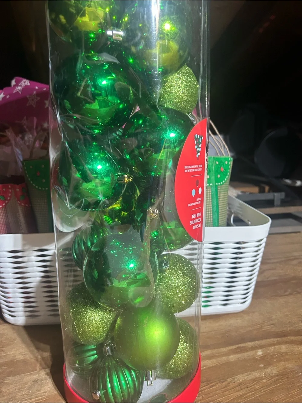 Green Christmas Ornament Ball Set - Holiday Home Accents 30 pcs